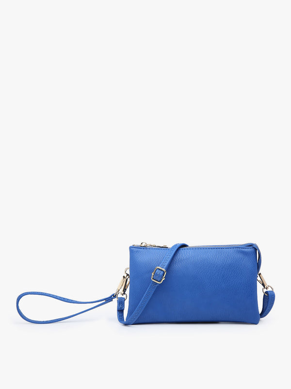 Riley 3 Compartment Crossbody/Wristlet - Royal Blue