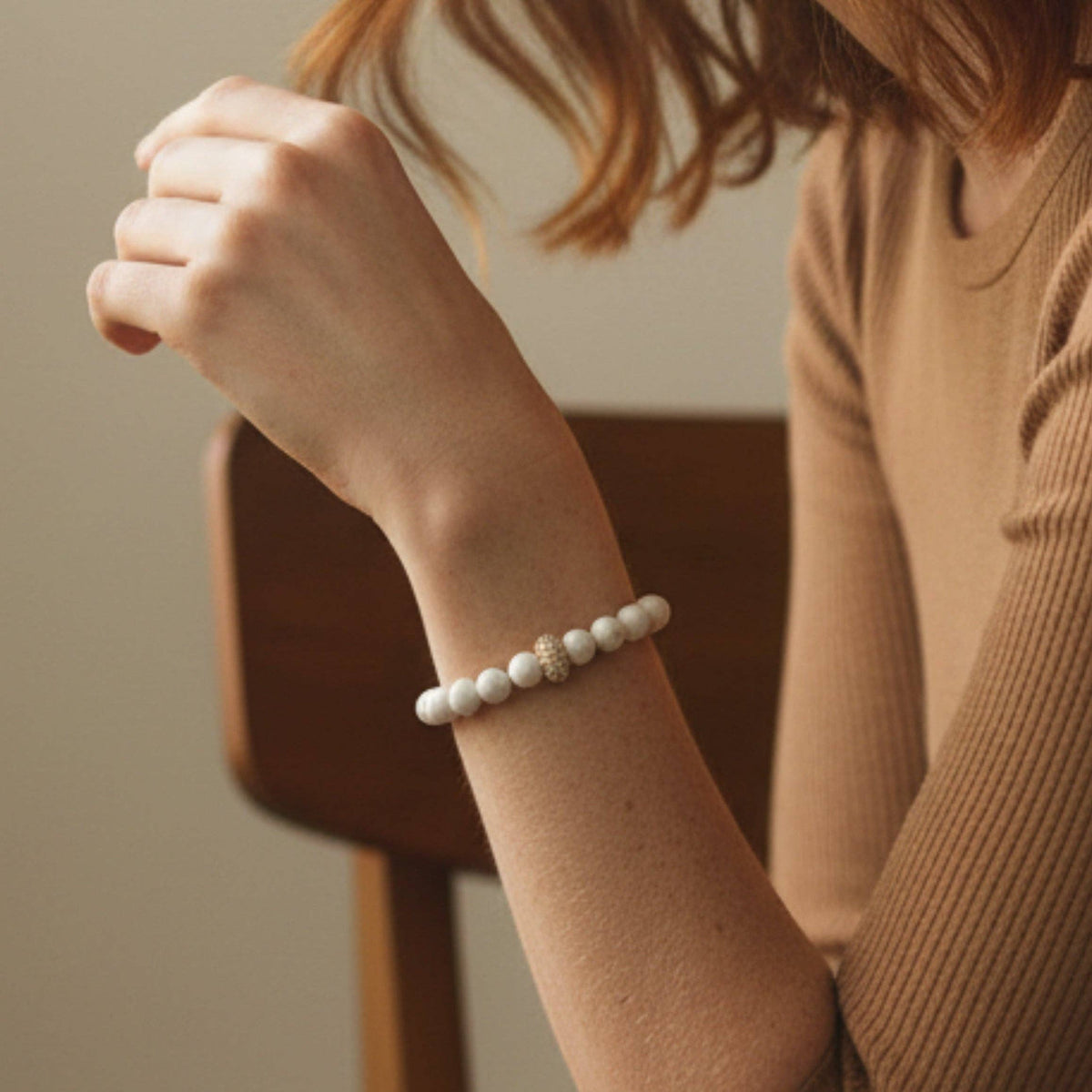 Gemstone Bracelet-8mm-Howlite