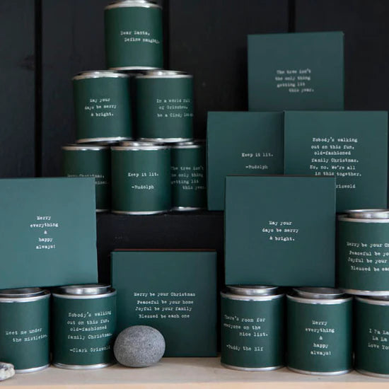 Holiday Tin 3 oz Soy Candle - 12 Christmas Sayings