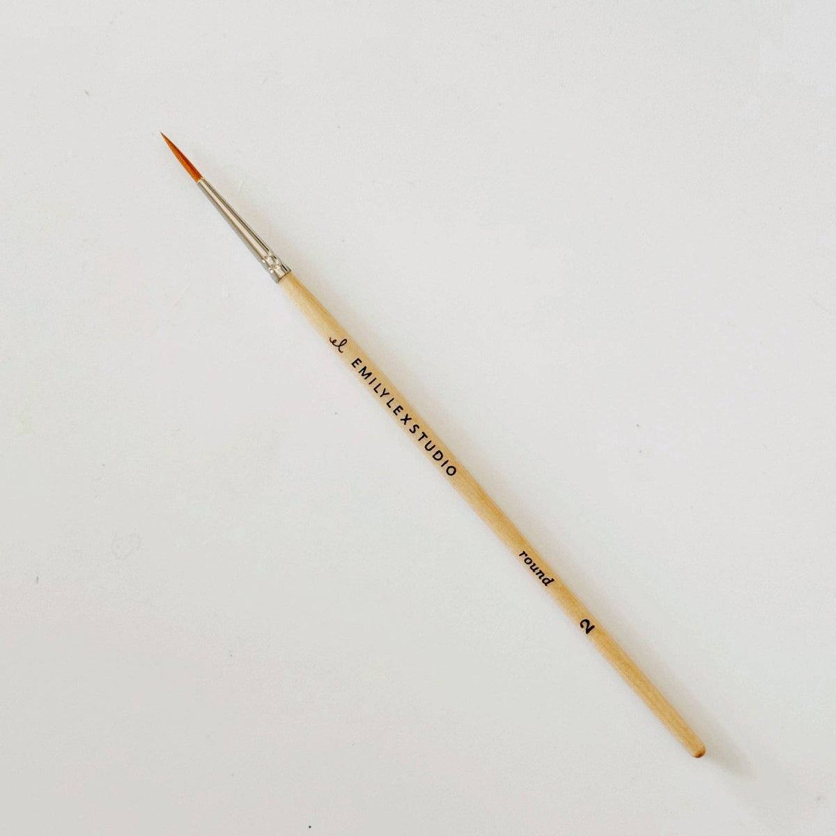 Watercolor paintbrush set of five wood brushes