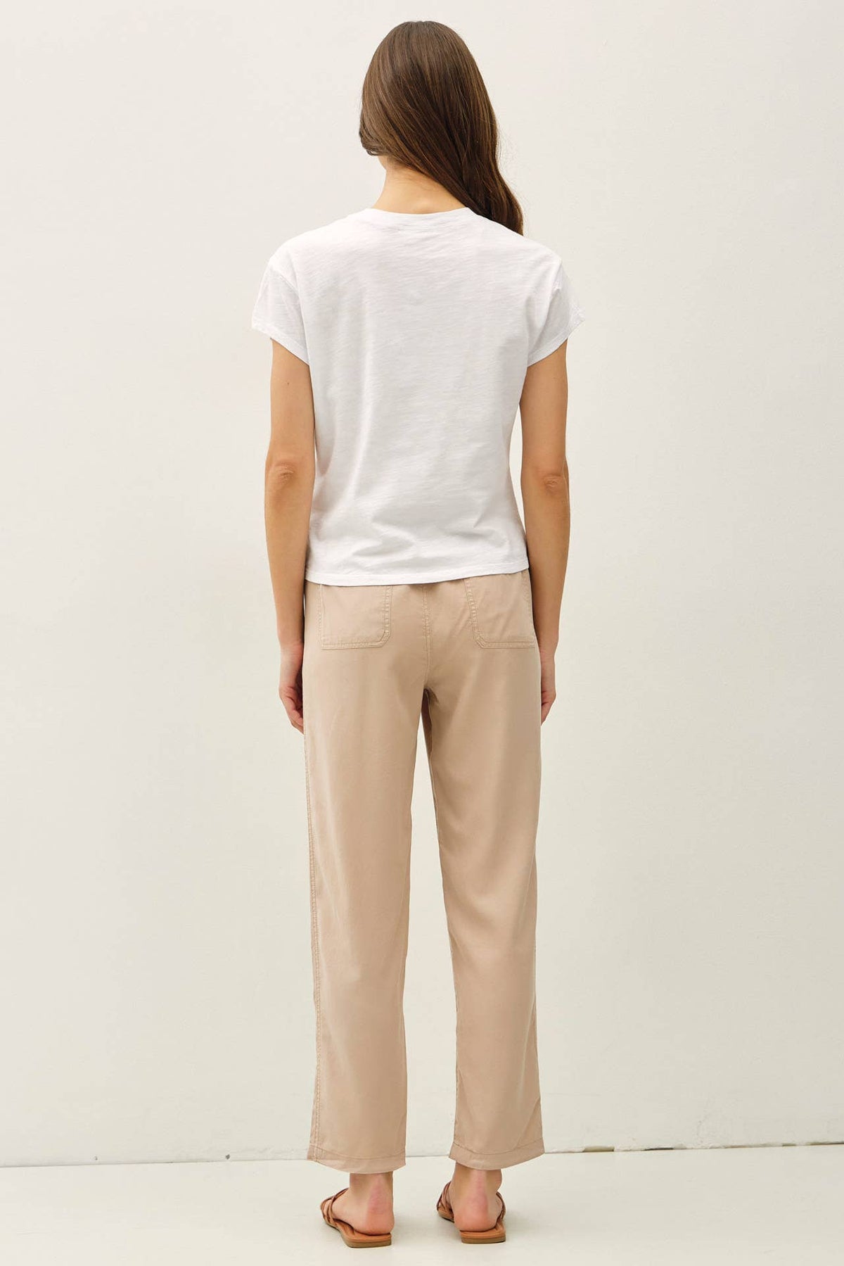GARMENT DYE COTTON SLUB SLIM FIT CREWNECK BABY TEE