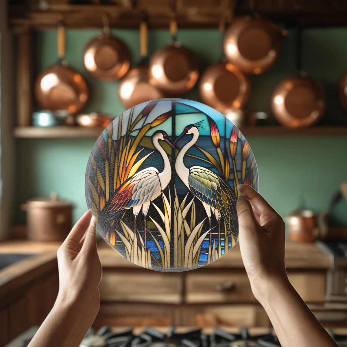 Tempered Glass Cutting Board: Crane Kitchen Serving Tray
