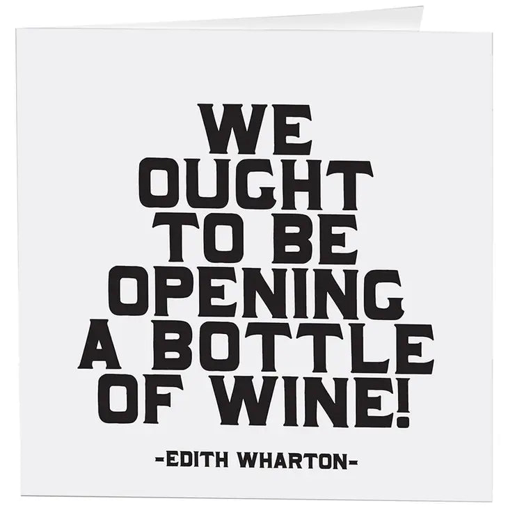Opening a Bottle of Wine Greeting Card