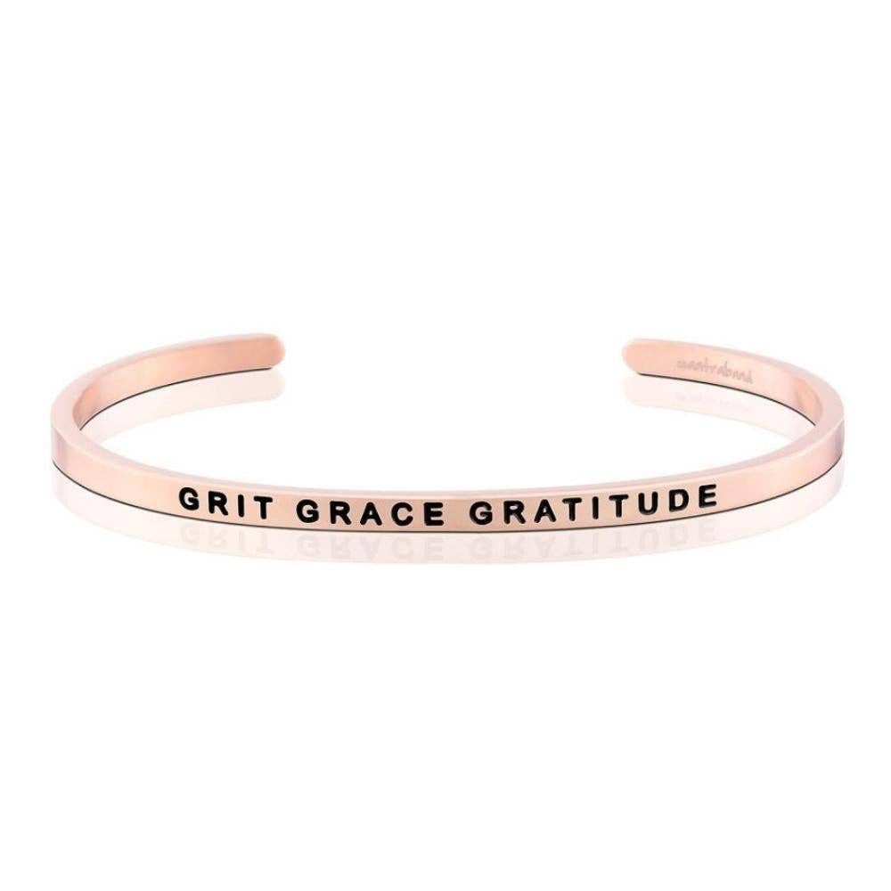 Grit Grace Gratitude bracelet - inspirational quote jewelry