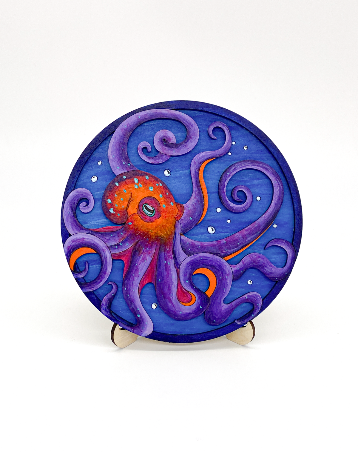 Tangled Treasures Octopus 3D Art | DIY Wood Craft Kit for Adults | Unique Ocean Lover Gift