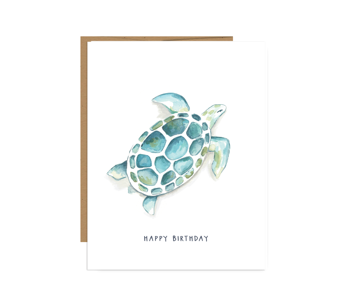 Turtle / Coastal Birthday  greeting Card