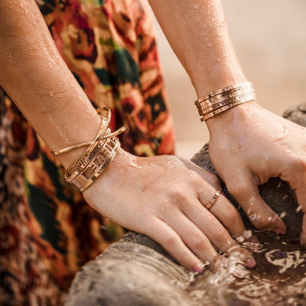 Grit Grace Gratitude bracelet - inspirational quote jewelry