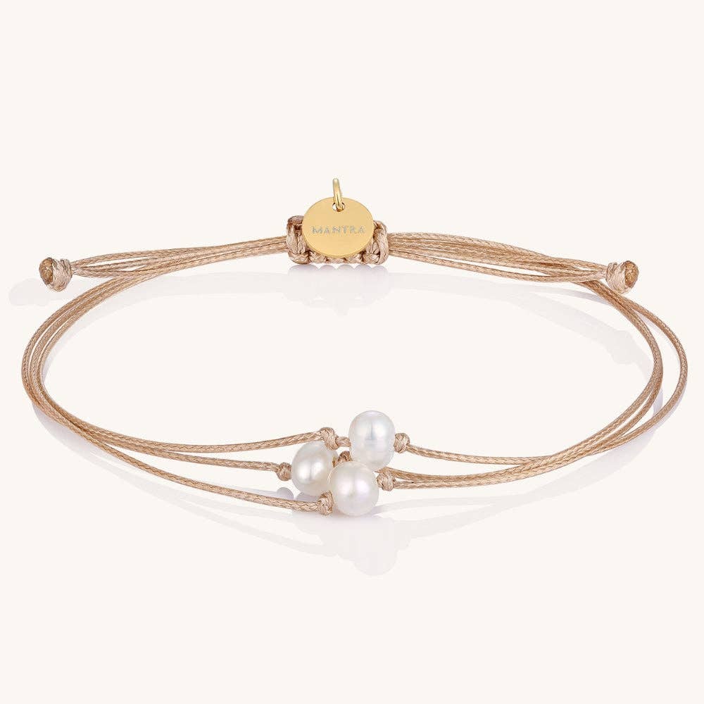 Thread of Grit Grace Gratitude - pearls string bracelet