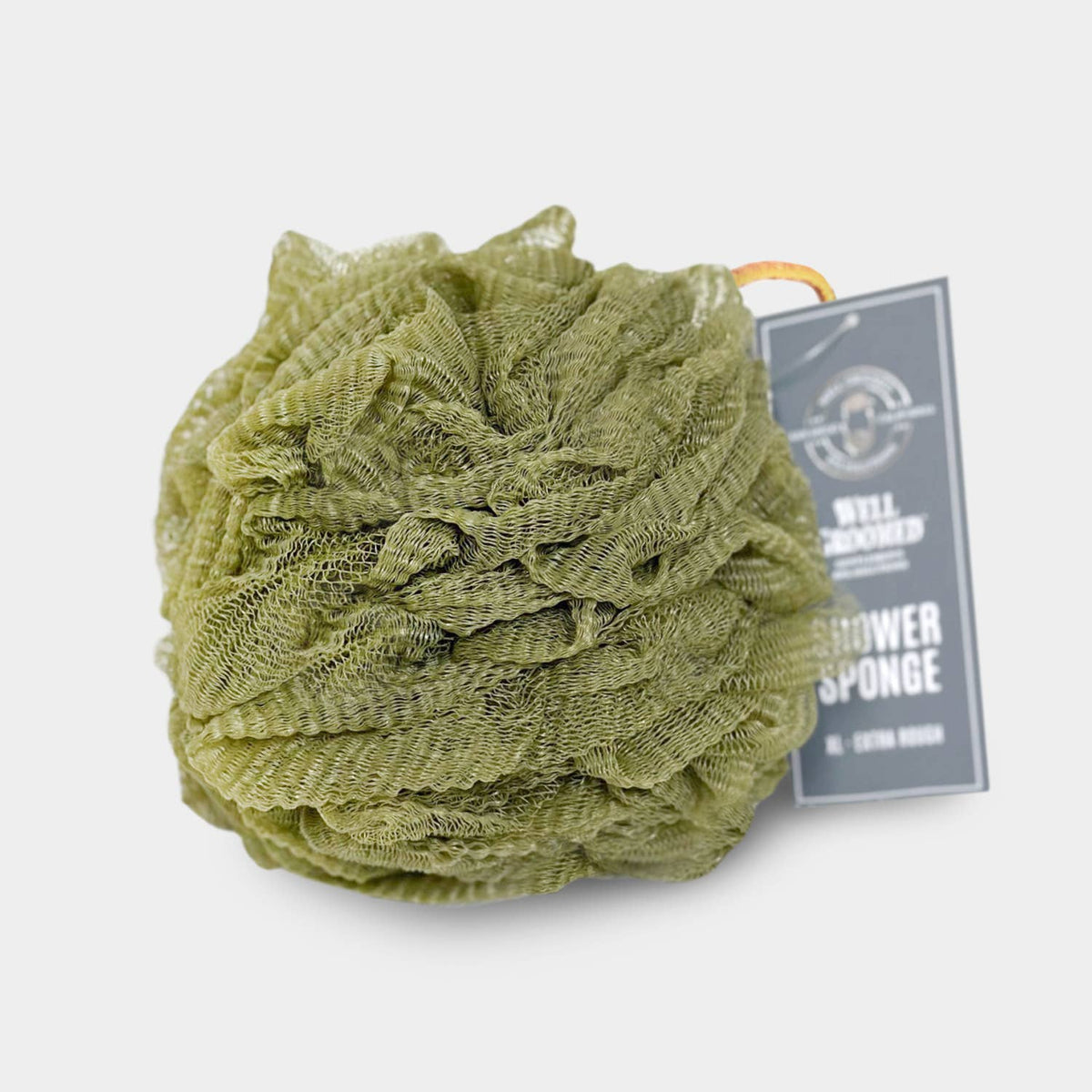 Well Groomed Jumbo Extra Rough Shower Sponge - Army Green