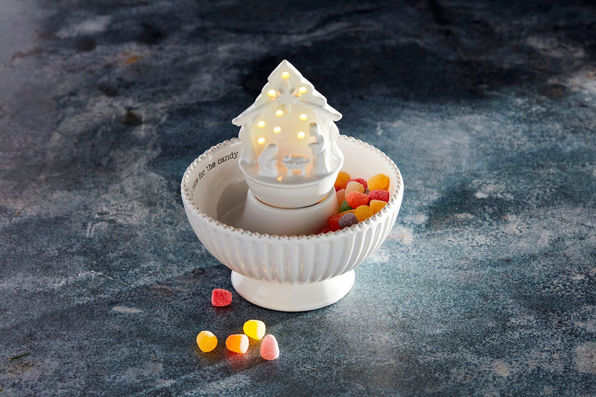 Nativity LED Light Up Ceramic Sitter