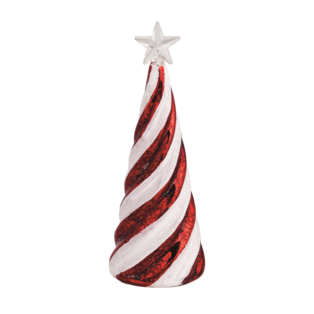 Sm Candy Cane Glass Tree