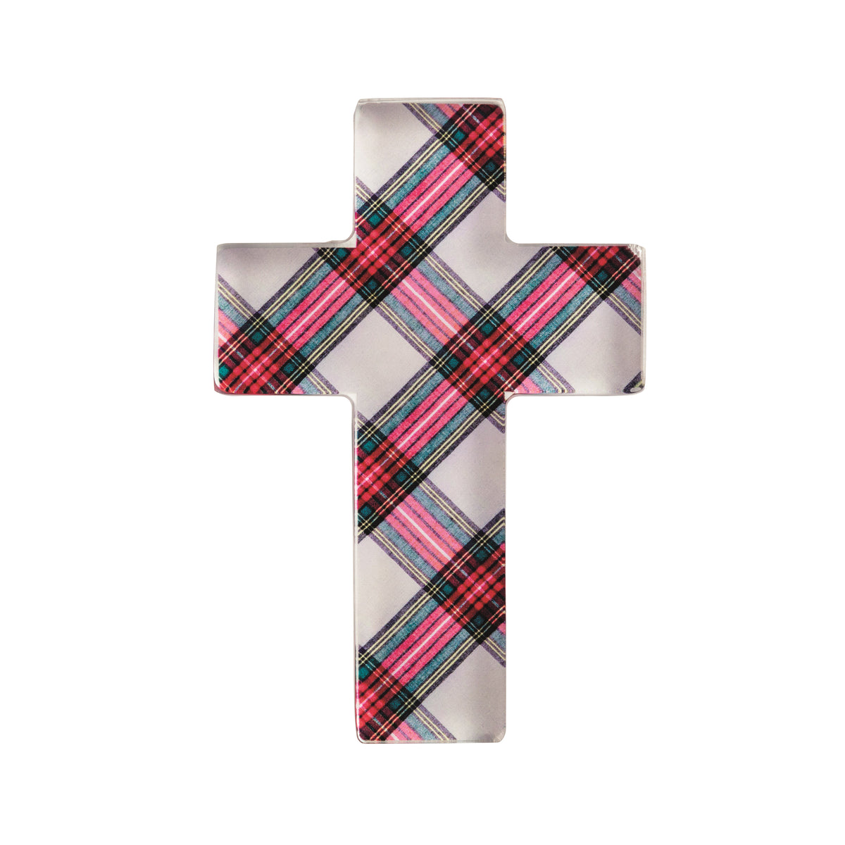 White Tartan Cross