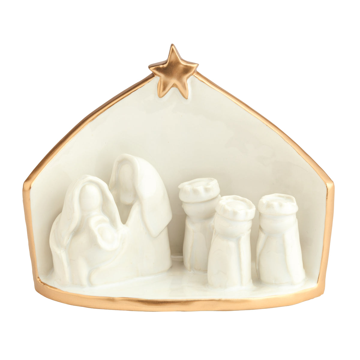 Gold Edge Nativity Scene