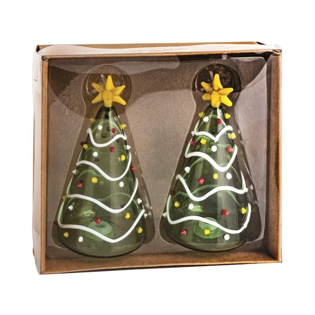 Glass Christmas Tree Shaker