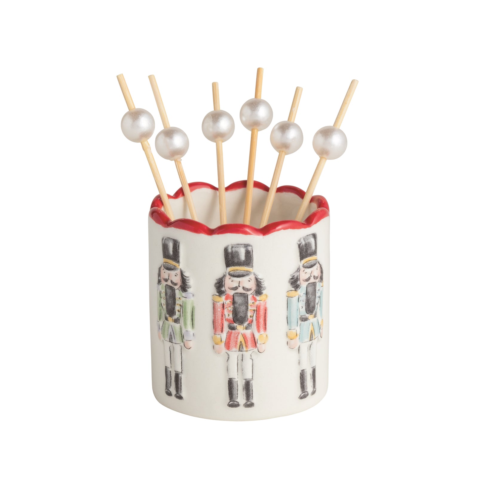 Nutcracker Toothpick Caddy Set