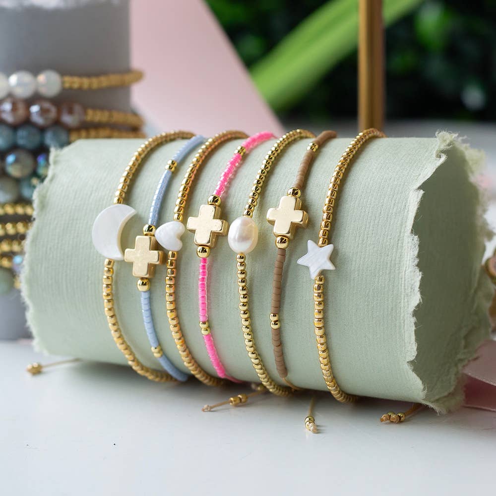 Let It Shine Beaded Cord Bracelet and Sticker Set-Made for This