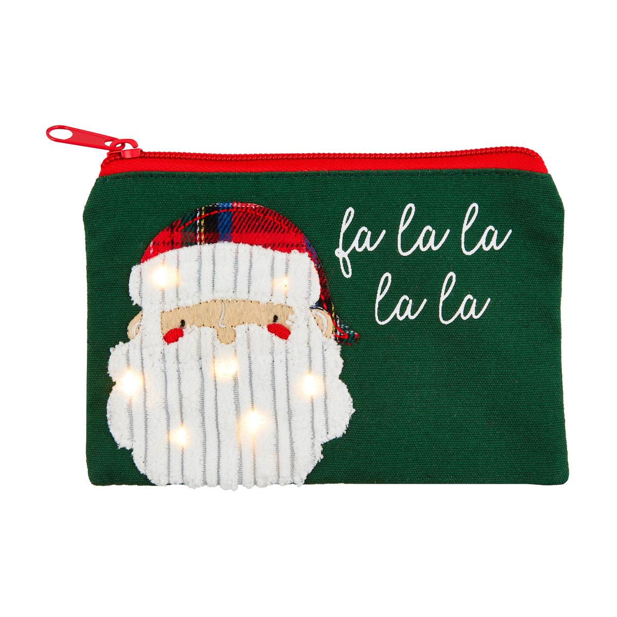 Santa Face Light Up Christmas Pouch
