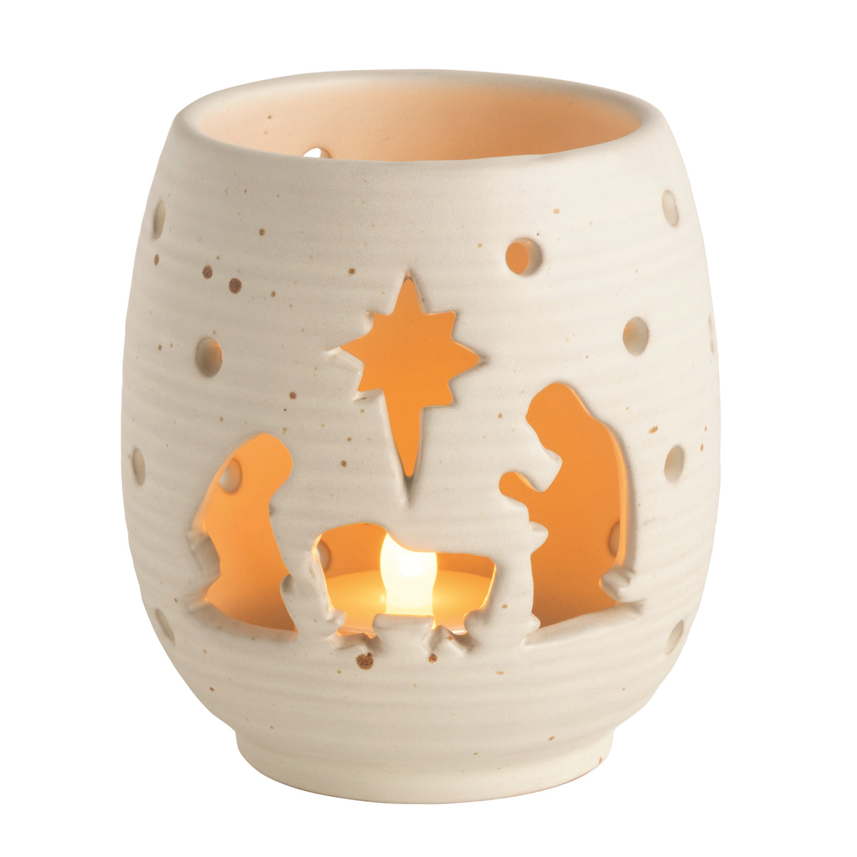 Nativity Pierced Votive Holder