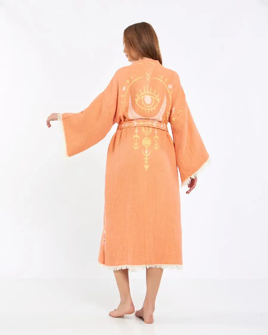 Evil Eye Kimono, Jacquard Kimono, Festival Kaftan Kimono
