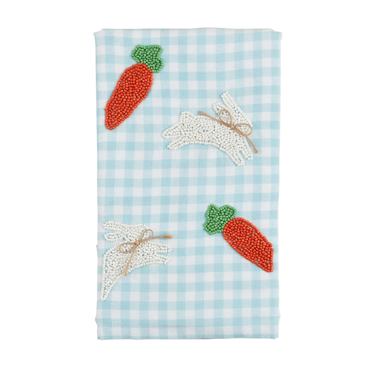 Bunny & Carrot Beaded Towel