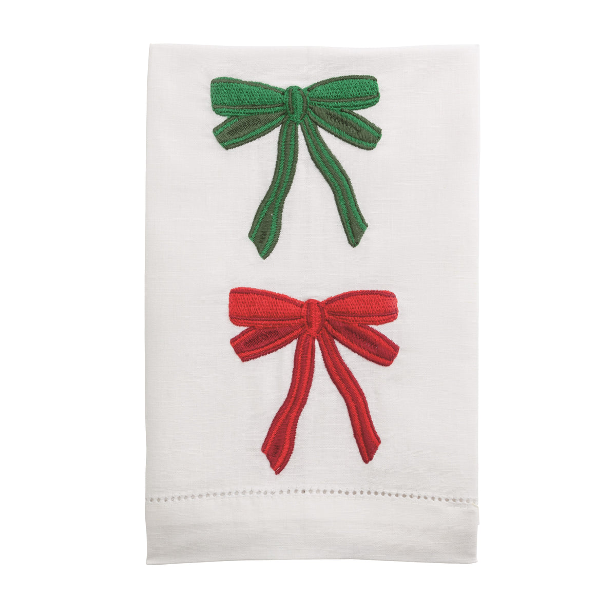 Two Bows Embroidered Towel