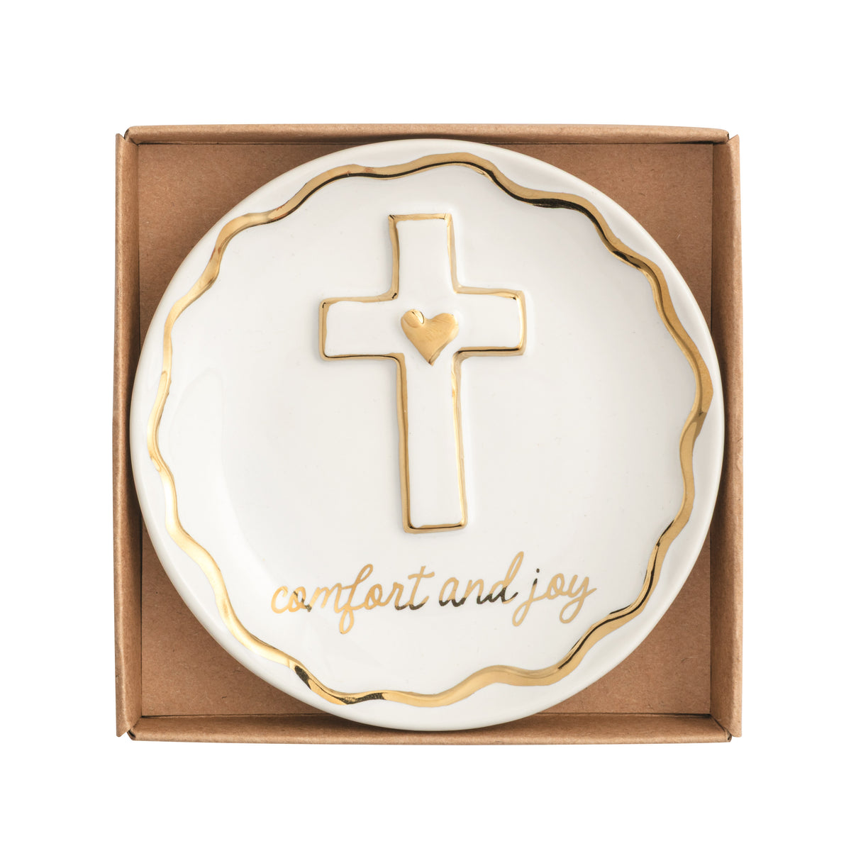 Gold Cross Trinket Dish