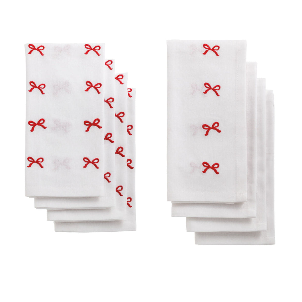 Bow Embroidered Cloth Napkin