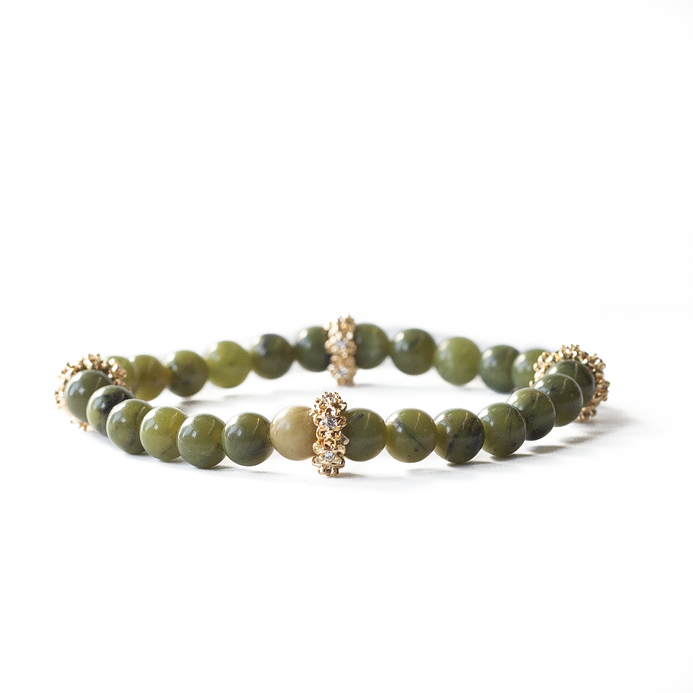 Gemstone Bracelet-6mm-Jade