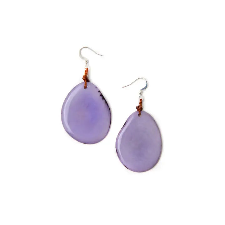 Lavender Amigas Tagua Earrings