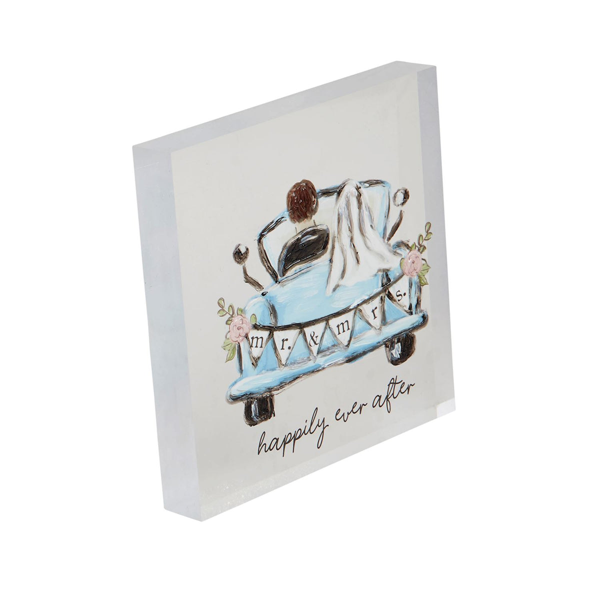 Happily Acrylic Wedding Plaque