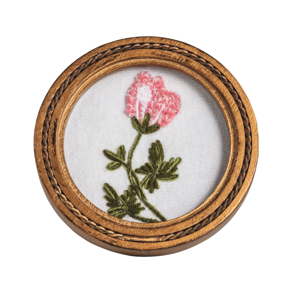 Pink Framed Floral Embroidery