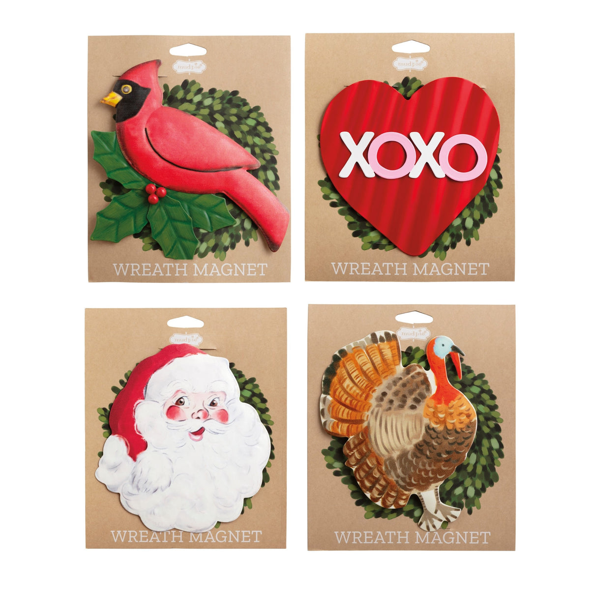 Holiday Wreath Magnet. Each Sold Separately.