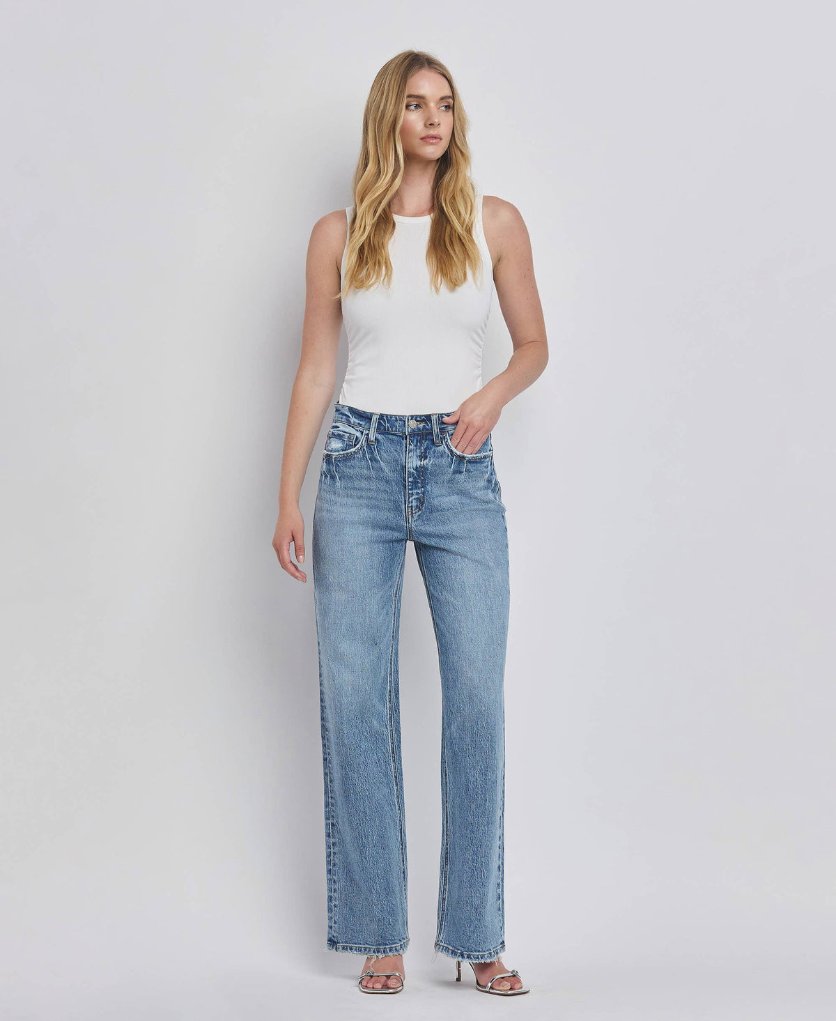 Vervet 90'S Super High Rise Wide Leg Jeans