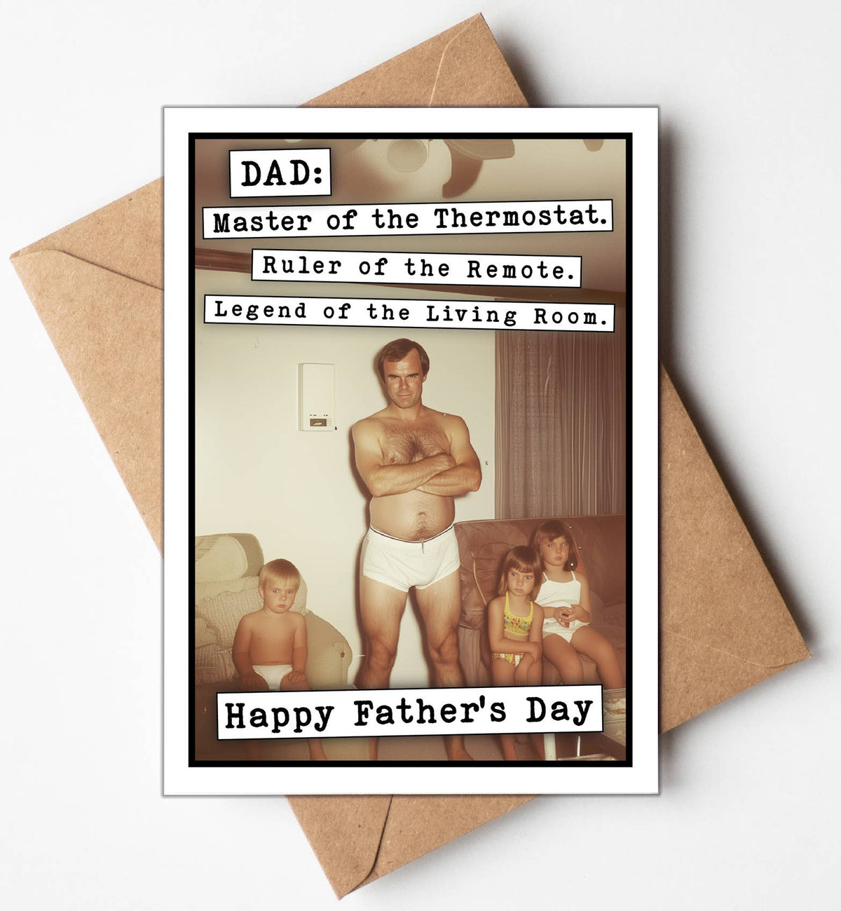 Funny Fathers Day Cards | Made in USA. DAD: Master of the Thermostat