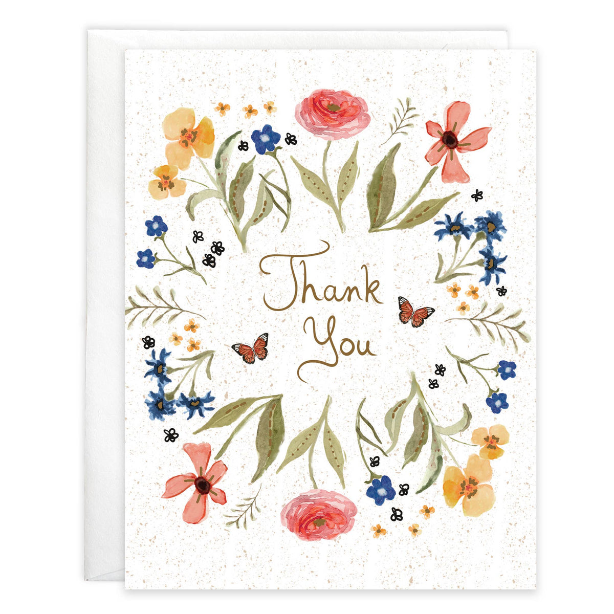 Thank You Greeting Card - Flowers All Around