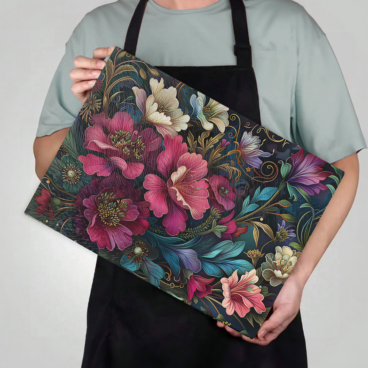 Tempered Glass Cutting Board: Natures Painting Serving Tray