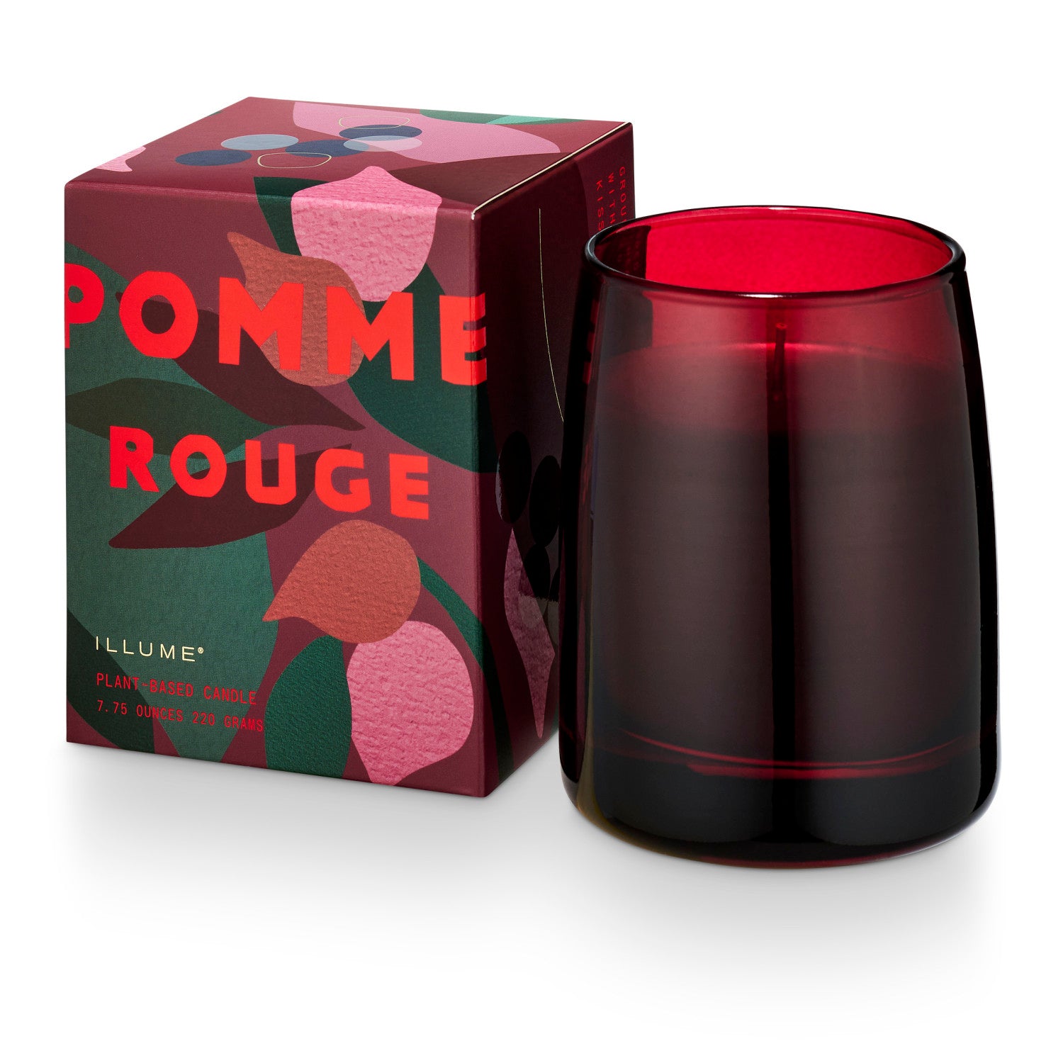 Pomme Rouge Boxed Glass Candle