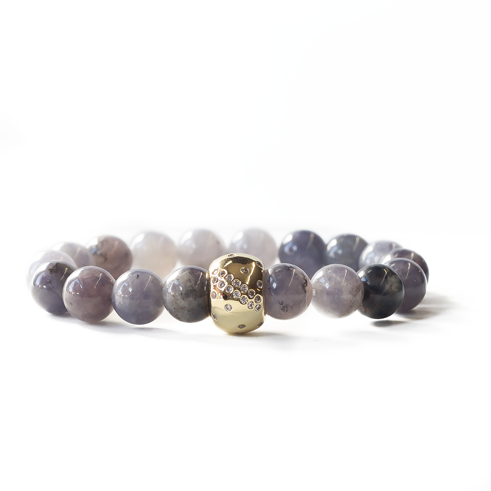 Gemstone Bracelet-10mm-Iolite