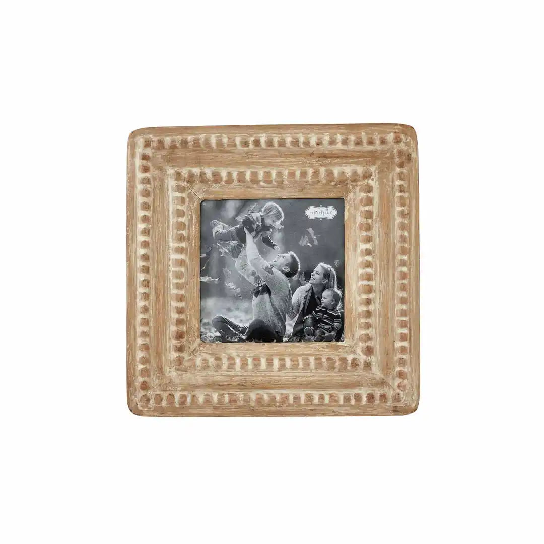 Small Reclaimed Mango Wood Beaded Picture Frame - 3 Shapes/Sizes Available