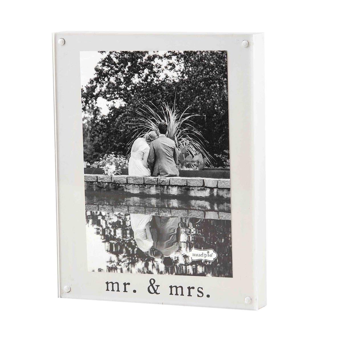 MudPie Mr. & Mrs. Magnetic Block Frame