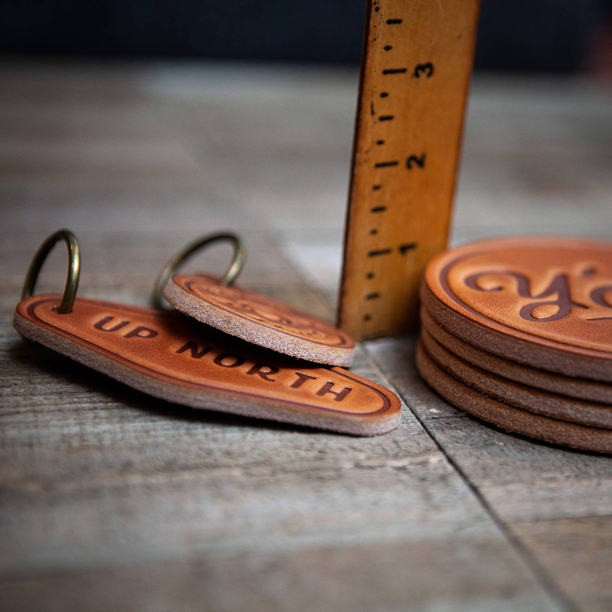 Here For A Good Time  Leather Coaster