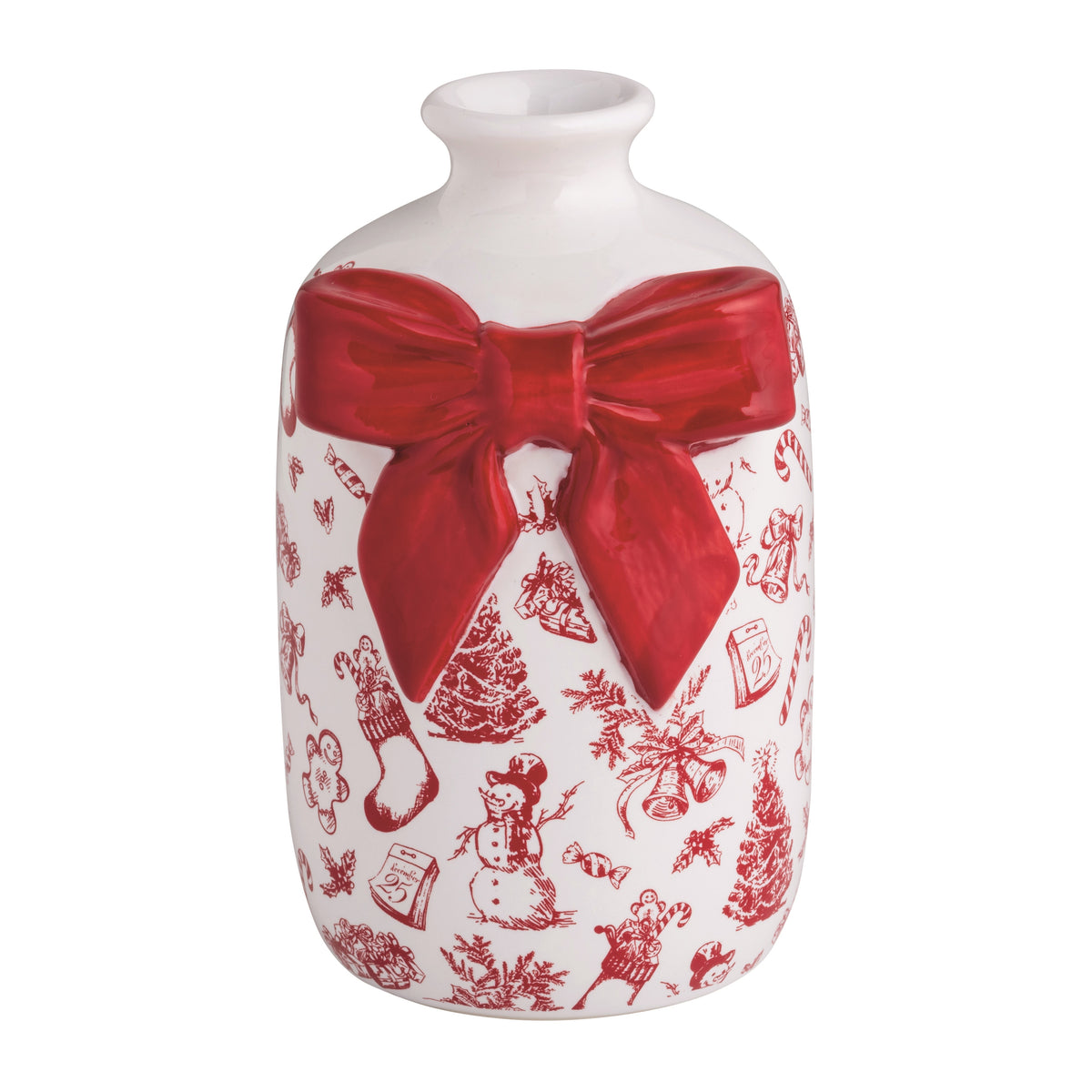 Bow Toile Bud Vase