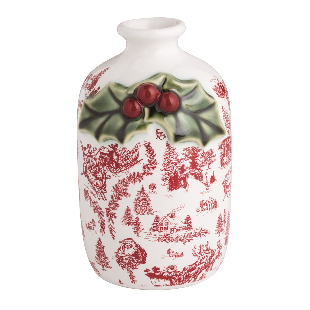 Toile Print Bud Vase