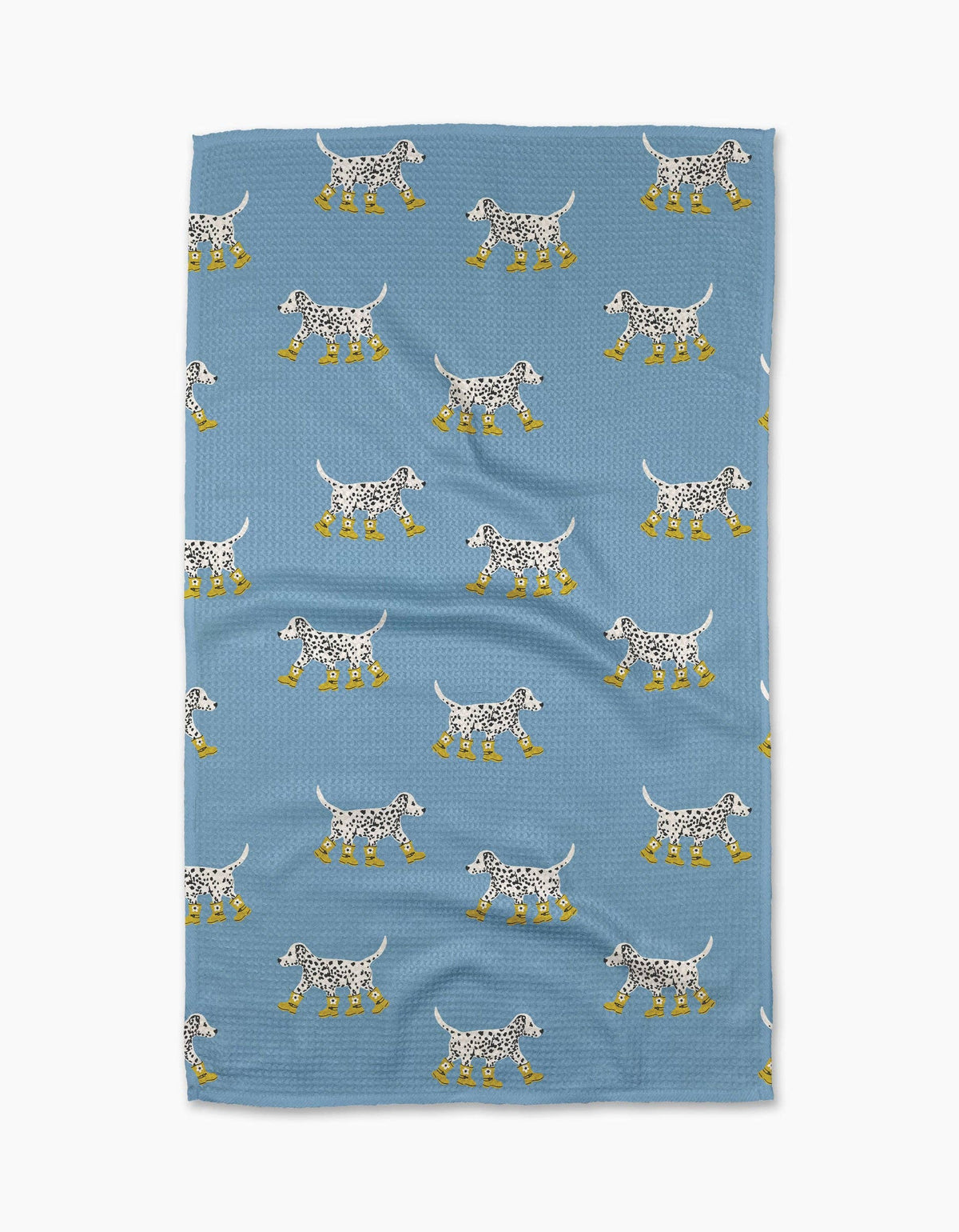 Dalmatian In Boots Blue Tea Towel