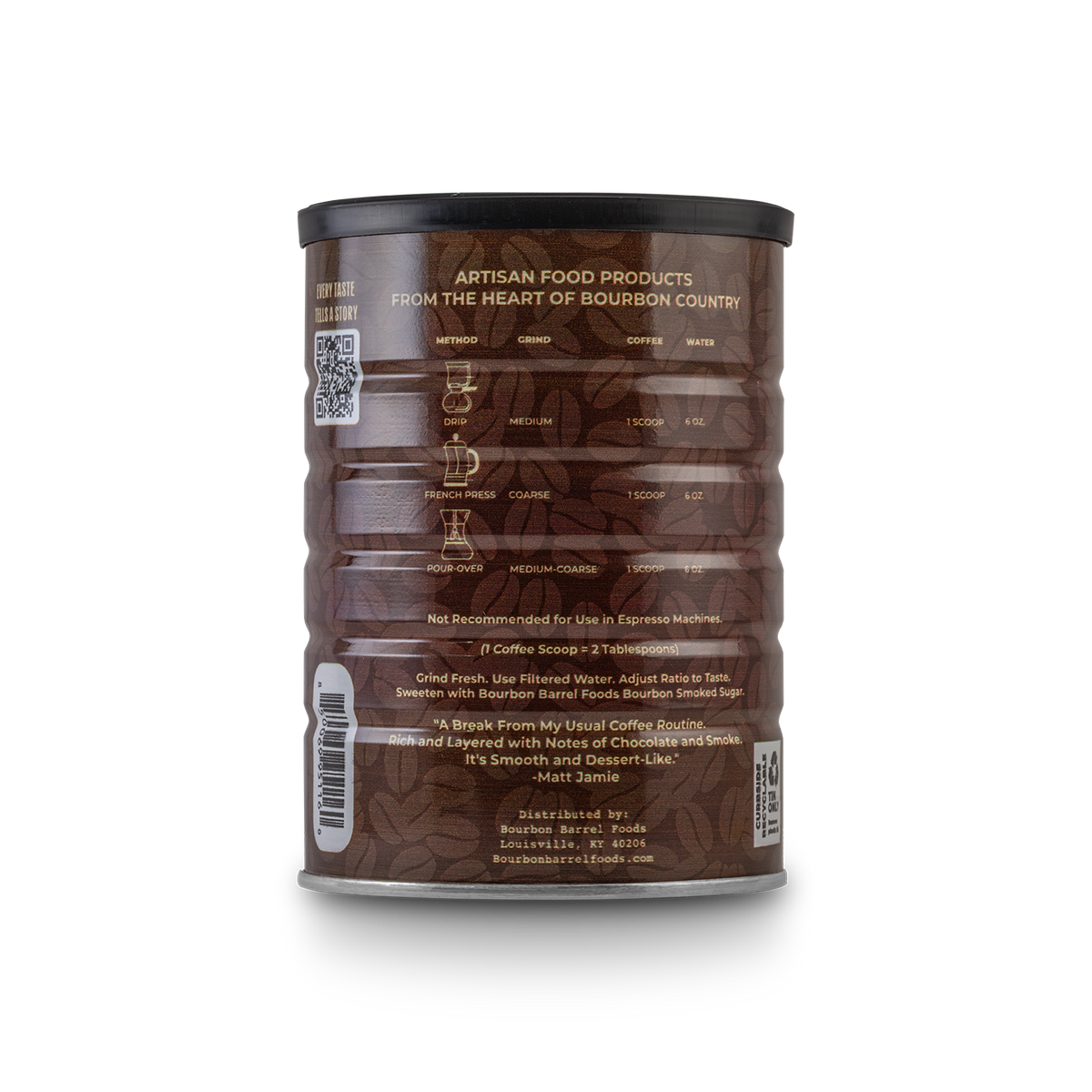 Bourbon Aged Coffee with Bourbon Smoked Cacao Nibs