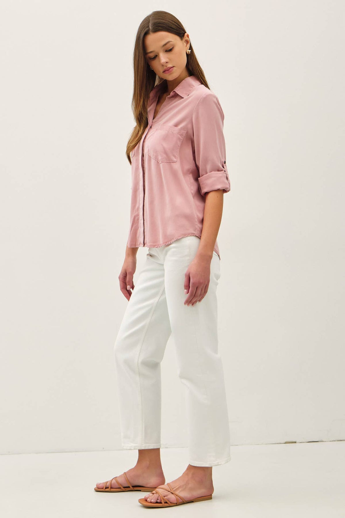 TENCEL ROLLED CUFF SHIRTS