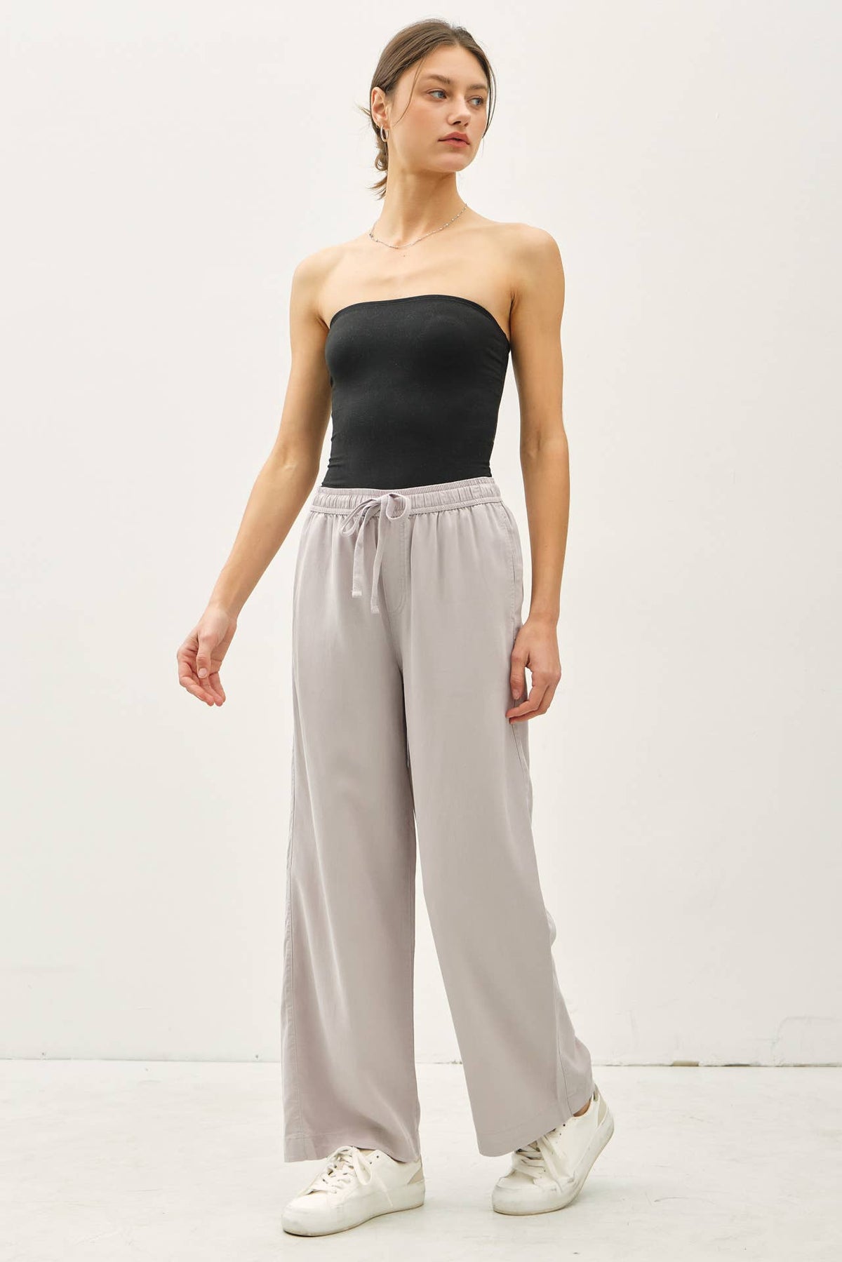 TENCEL WIDE LEG PANTS