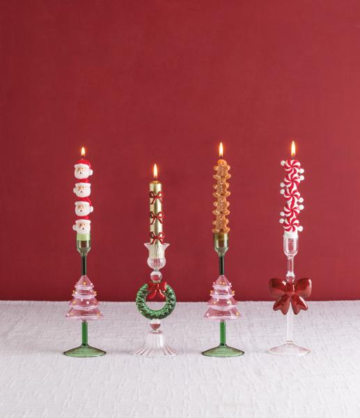 Christmas Bow Mini Taper Candle