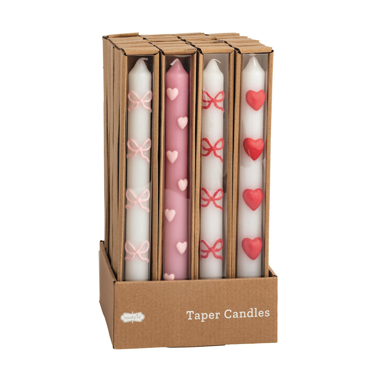 Bow & Heart Taper Candles