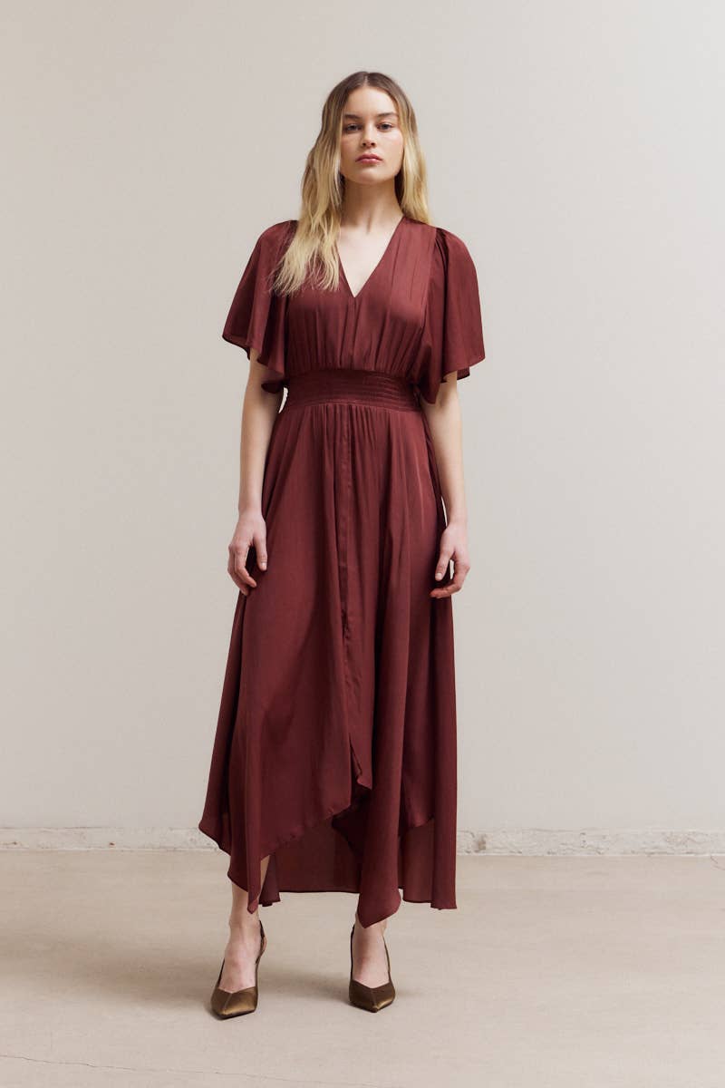  UNBALANCED SKIRT MAXI DRESS